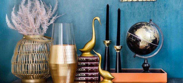 Assorted Gold Plated Table Figurines